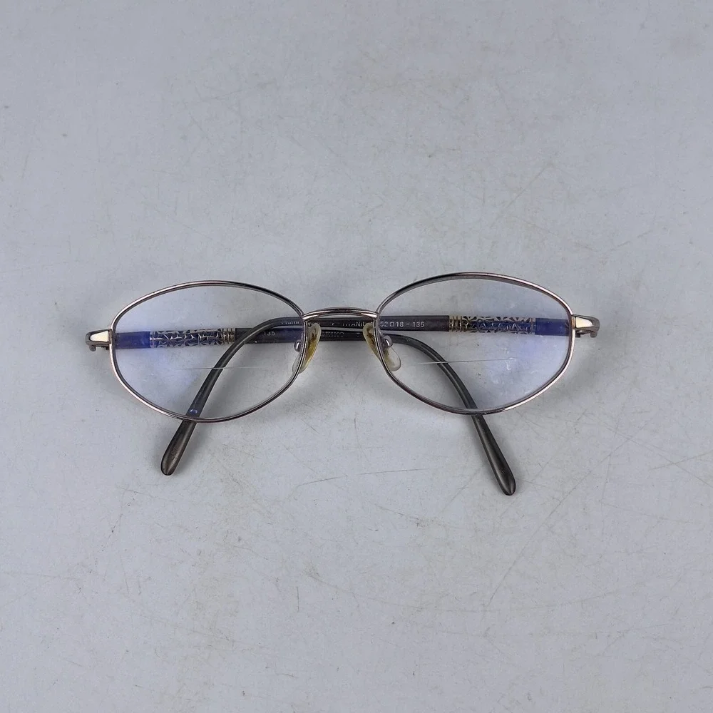 Seiko Womens Eyeglasses Frame Black Silver Metal‎ Oval Full Rim 52-18-135